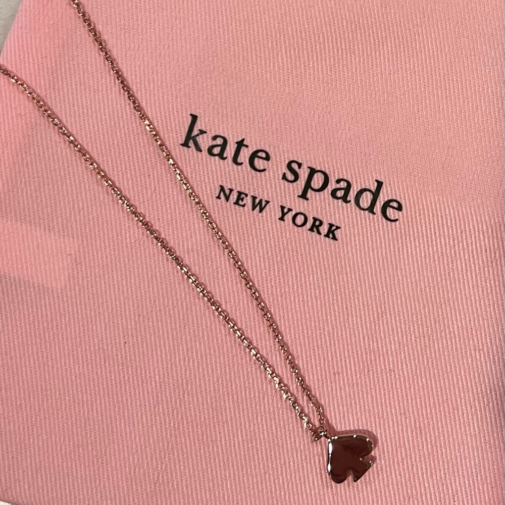 Kate Spade Everyday Spade Rose Gold Necklace - Picture 5 of 7
